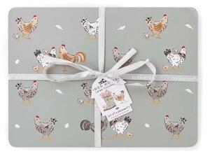 Suporturi pentru farfurii 4 buc. din plută 21x29 cm Hen House – Cooksmart ®