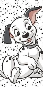 Prosop pentru copii alb-negru din bumbac 70x140 cm 101 Dalmatians "Lucky" – Jerry Fabrics