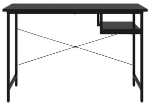 Birou de calculator, negru, 105x55x72 cm, MDF și metal