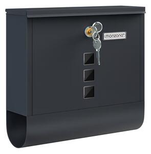Cutie poștală cu tub pentru ziare POST, 30,5x10x33,5cm, antracit Monzana