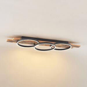 Lindby - Sentoa LED Plafonieră L100 Light Wood/Black Lindby