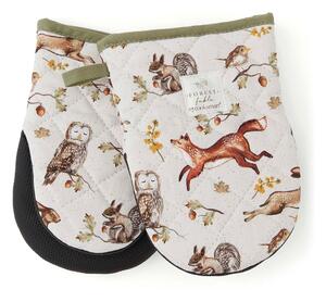 Set de mănuși de bucătărie 2 buc. din bumbac Forest Fable – Cooksmart ®
