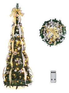 Merrypine™ Pom De Crăciun Pliabil Pre-decorat, Argintiu