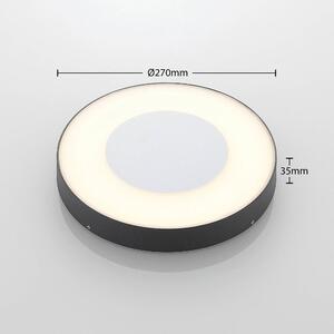 Lucande - Sora LED Round Plafonieră de Exterior w/Sensor Dark Grey