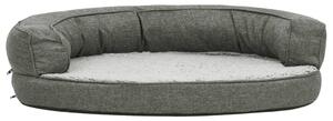 Saltea ergonomică pat de câini, gri, 75x53 cm, aspect in/fleece
