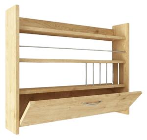 Raft KNOTT, stejar, PAL melaminat, 85x15x65 cm