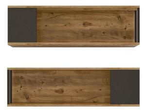 Set 2 rafturi VG18 - A, nuc/gri, PAL melaminat, 100x22x30 cm