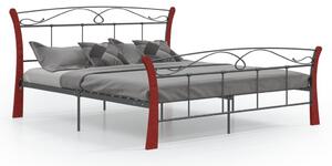 Cadru de pat, negru, 140 x 200 cm, metal
