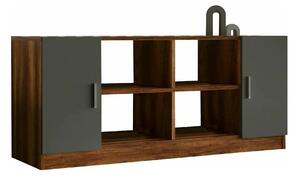Comoda 956LCS1504, nuc/gri, PAL melaminat, 140x46x62 cm