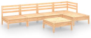 Set mobilier de grădină, 6 piese, lemn masiv de pin