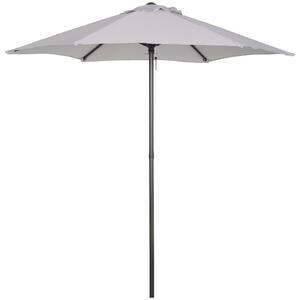 Umbrela de Gradina Outusnny cu Manivela, Aluminiu, Φ196x200cm, Gri Deschis | Aosom RO