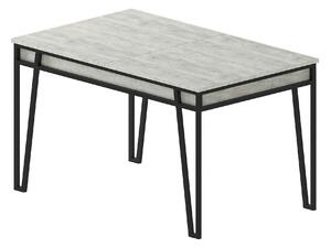 Masa 855DTE4602, gri/negru, PAL melaminat/metal, 132/170x80x76 cm