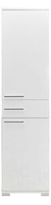 Dulap ADR-421-PP-1, alb, PAL melaminat, cu 2 usi si un sertar, 45x40x1