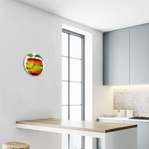 Ceas de perete din sticla rotund Apple a Bucătărie Multi-colorat