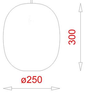 Piet Hein - Superegg 300 Lustră Pendul Opal/Red Cablu