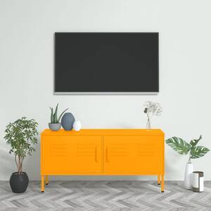 Dulap TV, galben muștar, 105x35x50 cm, oțel