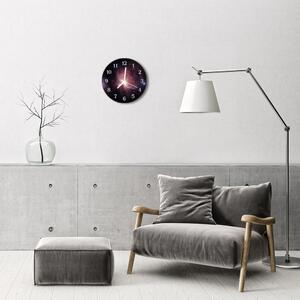 Ceas de perete din sticla rotund Spațiu Spațiu multi-colorat
