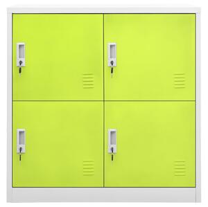 Dulapuri vestiar 2 buc. gri deschis și verde 90x45x92,5 cm oțel