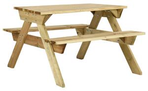Masă de picnic cu bănci, 110x123x73 cm, lemn de pin tratat