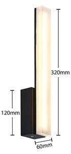 Lucande - Lisana LED Vertical Aplică de Perete IP44 Black Lucande