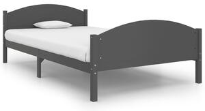 Cadru de pat, gri închis, 120x200 cm, lemn masiv de pin