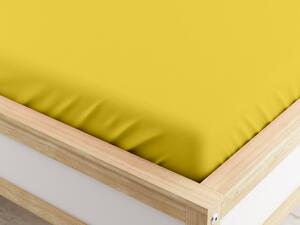 Cearsaf Jersey MICRO cu elastic galben 180 x 200 cm