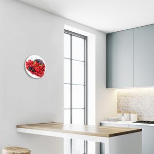 Ceas de perete din sticla rotund Fructe fructe roșii