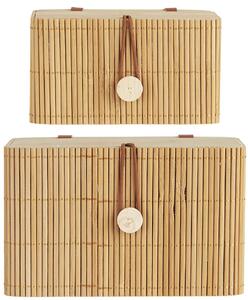 IB Laursen Set 2 cutii cu capac din bambus
