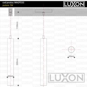Proiector pentru sina magnetica PENDUL40 ALB LED LUXON