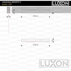 Proiector pentru sina magnetica DOT12 ALB LED LUXON