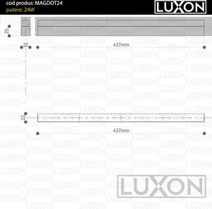 Proiector pentru sina magnetica DOT24 ALB LED LUXON