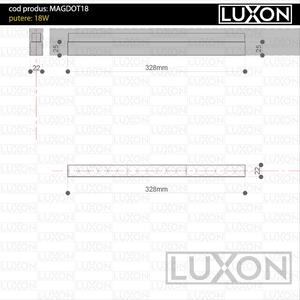 Proiector pentru sina magnetica DOT18 ALB LED LUXON