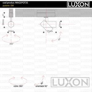 Proiector pentru sina magnetica SPOT35 LED LUXON