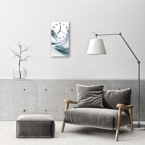 Ceas de perete din sticla vertical Arta abstracție de argint