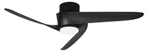Ventilator de tavan cu LED-uri Groenland, negru, DC, silențios, CCT - Mantra Mantra Iluminación, Groenland, reglabil, Negru, Camera de zi, Plastic, Modern