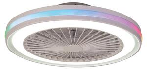 Ventilator de tavan cu LED-uri pentru gameri, alb, DC, silențios, CCT RGB – Mantra Iluminación, Gamer, reglabil, Alb, Camera de zi, Plastic, Modern