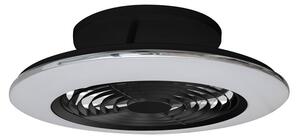 Ventilator de tavan Alisio Mini cu LED-uri, negru, Ø52,5 cm - Mantra Mantra Iluminación, Alisio mini, reglabil, Negru, Camera de zi, Metal, Modern