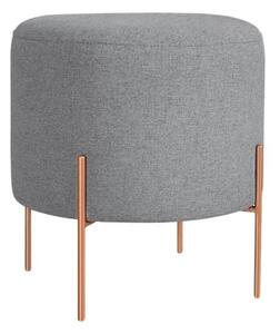 Taburet COPPER 51, stofa clasica gri deschis, 40x40x42 cm