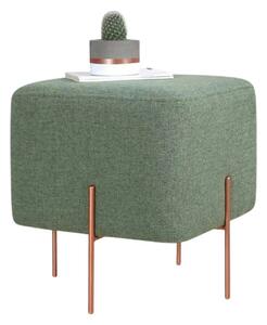 Taburet COPPER 52, stofa clasica verde, 40x40x42 cm