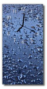 Ceas de perete din sticla vertical picături de sticlă albastră de bucătărie