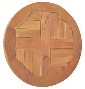 Blat de masă, 40 cm, lemn masiv de tec, rotund, 2,5 cm