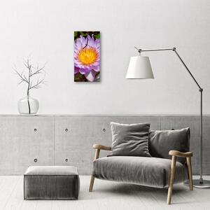 Ceas de perete din sticla vertical flori de crin de culoare