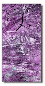 Ceas de perete din sticla vertical lemn violet