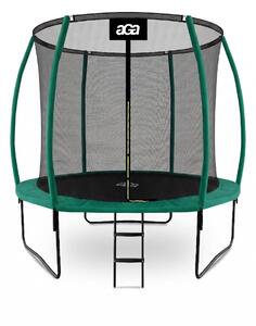Aga SPORT EXCLUSIVE Trambulină 250 cm Verde închis + plasă de protecție + scară