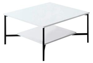 Masuta cafea Black Line, alb/negru, PAL, 80x80x40 cm
