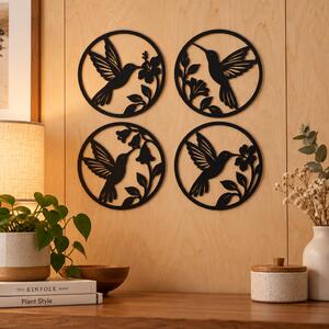 Set 4 decorațiuni de perete Colibri Flight Harmony - Ø 20 cm | NOOT
