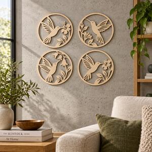 Set 4 decorațiuni de perete Colibri Flight Harmony - Ø 20 cm | NOOT