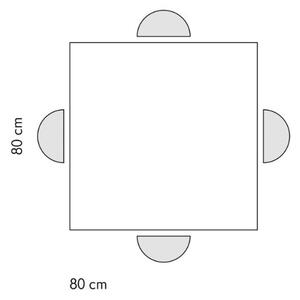 Masa Martin terasa, 80/80 cm, ratan sintetic