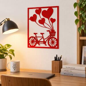 Tandemul Dragostei – Decorațiune de perete NOOT din plexiglas roșu, 24 x 32 cm