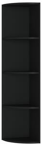 Raft de colț vertical, negru, 40x41,5x180 cm, PAL